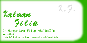 kalman filip business card